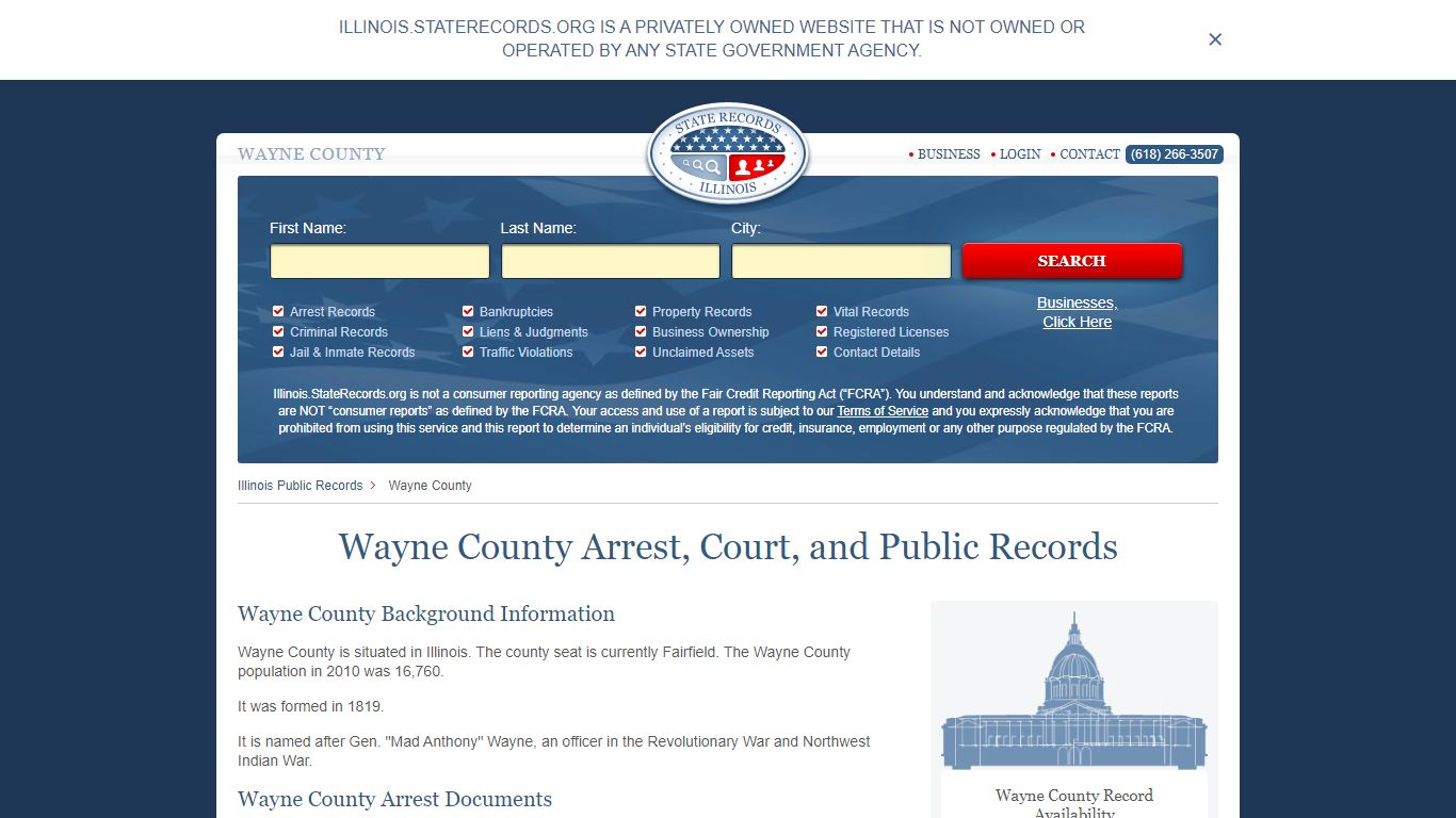 Wayne County Arrest, Court, and Public Records
